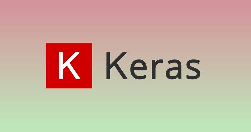 Logotipo Keras em um fundo gradiente