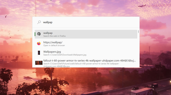 Searching files using PowerToys Run.