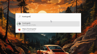 PowerToys Run searching the web.