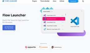 Downloading the Flow Launcher setup.