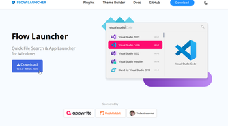 Downloading the Flow Launcher setup.