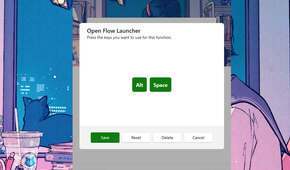 Alt and Space keys will open Flow Launcher anywhere.