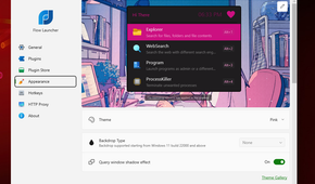 Changing Flow Launcher themes.