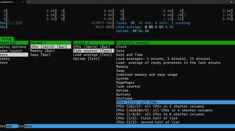 Adding meters to the Htop interface.