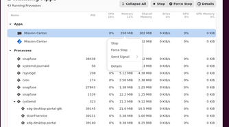 Mission Center apps.