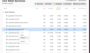 Mission Center active services.