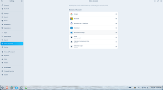 ZorinOS cloud settings.