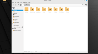 Linux Mint Xfce file manager.