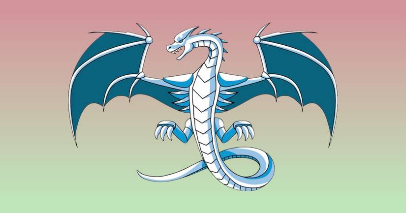 LLVM Wyvern em um fundo gradiente