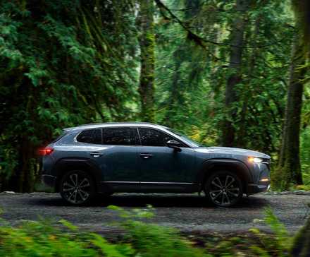 Side profile action shot of a 2023 Mazda CX-30