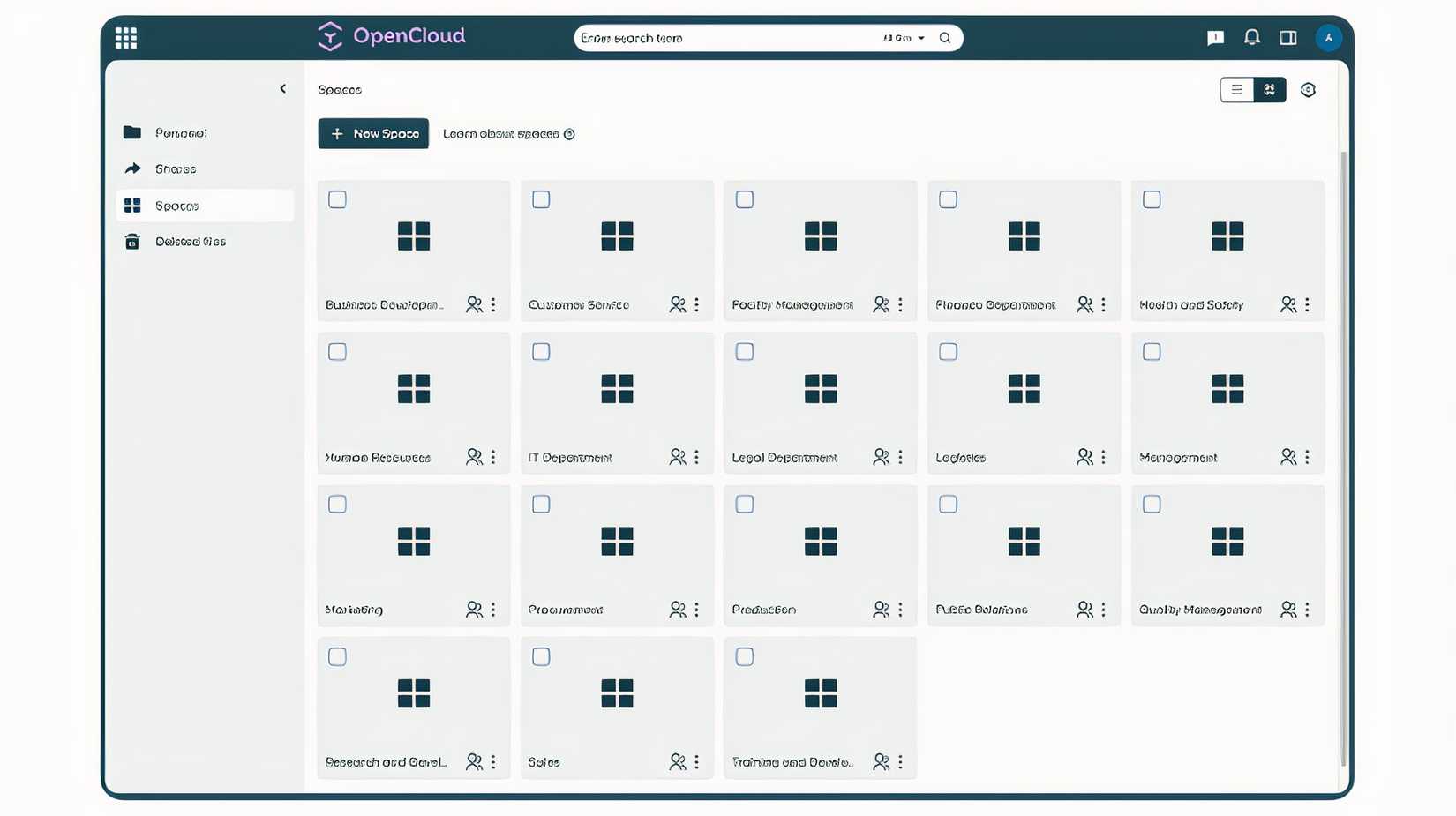 una captura de pantalla del software OpenCloud.