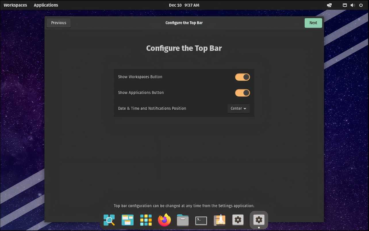 Pop!_OS Gnome tools workspace-applications-date-and-time-customization