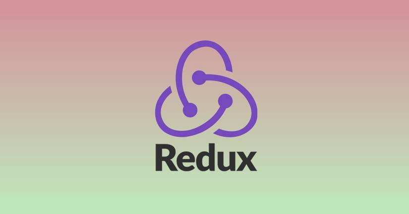 Logotipo Redux em um fundo gradiente