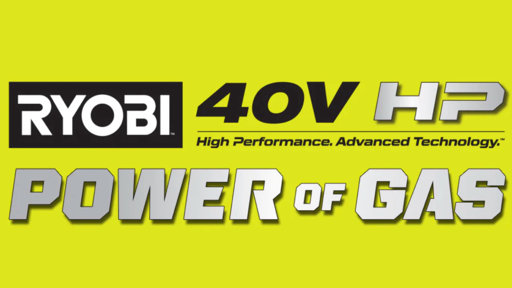 Ryobi 40V power of gas