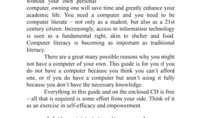 The first page of a student guide made with Scribus.