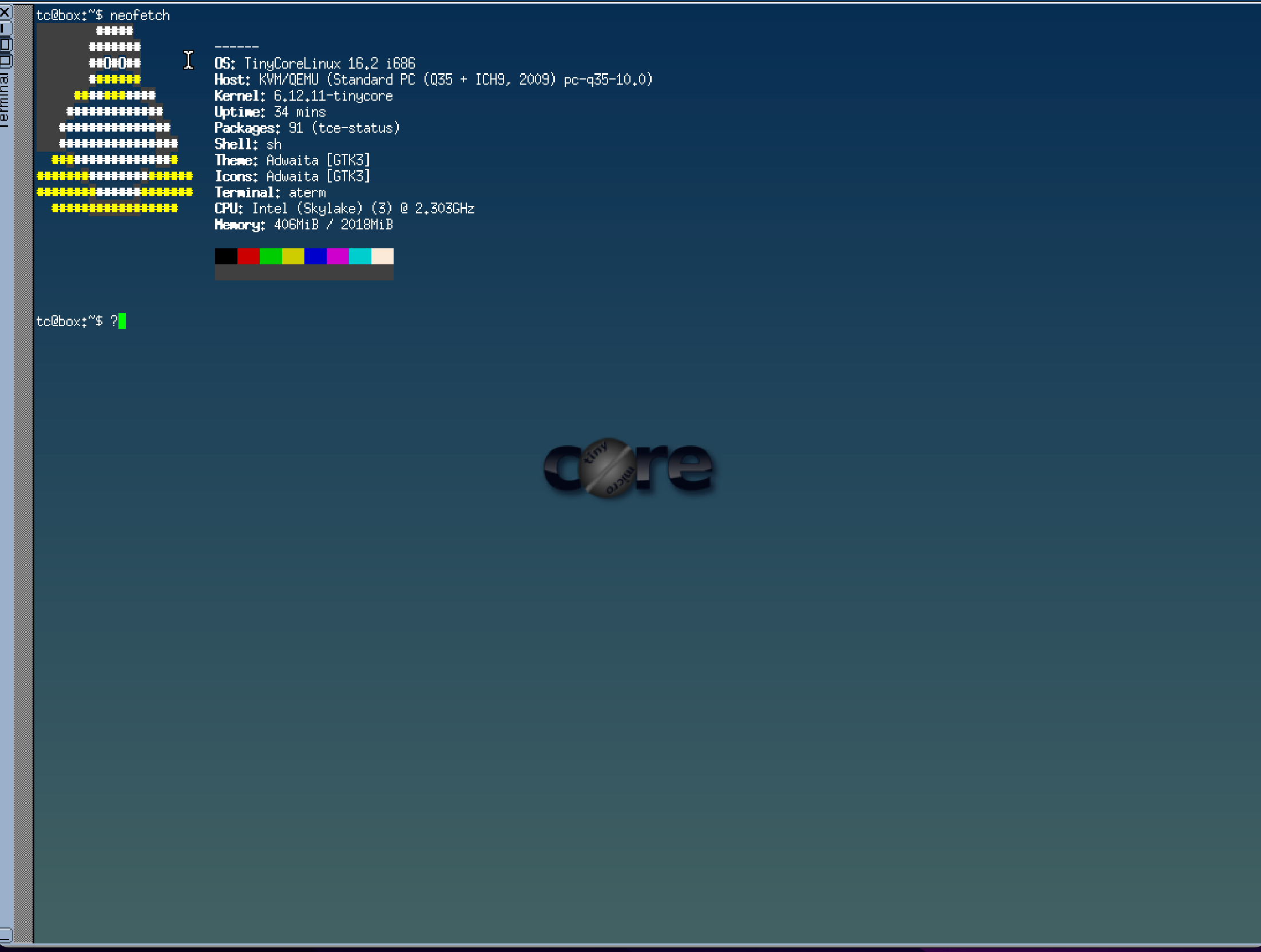 Tiny Core Linux Desktop View This is the tiniest Linux distro I've ever seen