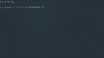 Using Qalc to run unit conversions.