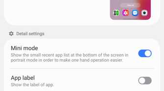 Features for the task changer in Good Lock.