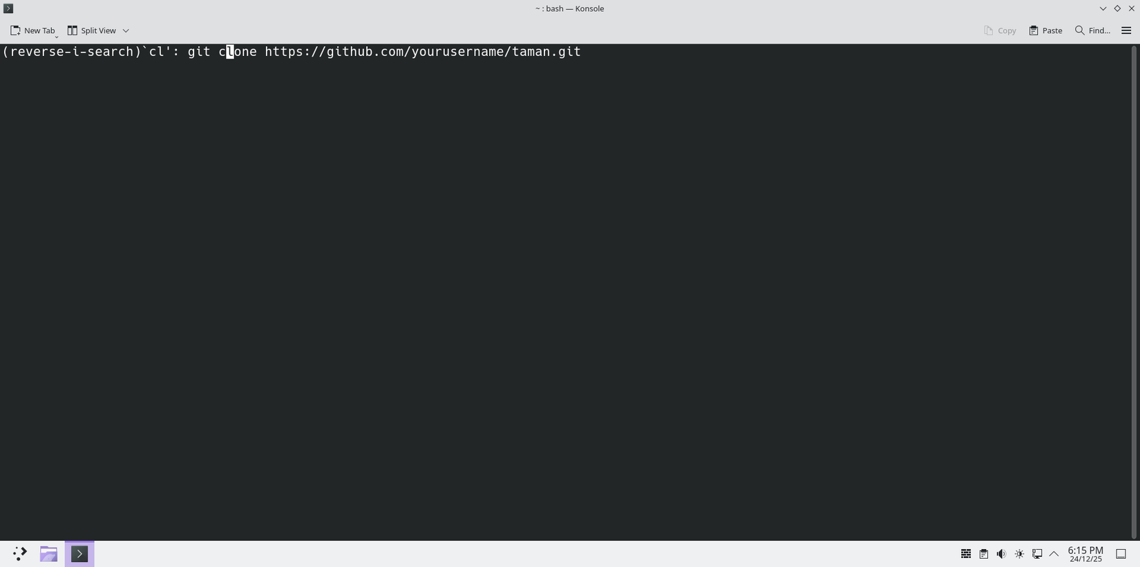 Pesquise no histórico de comandos.