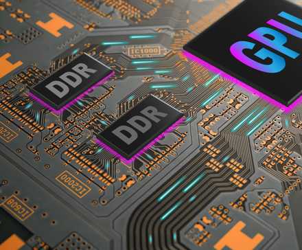 A graphic showing the flow of data between RAM and GPU.
