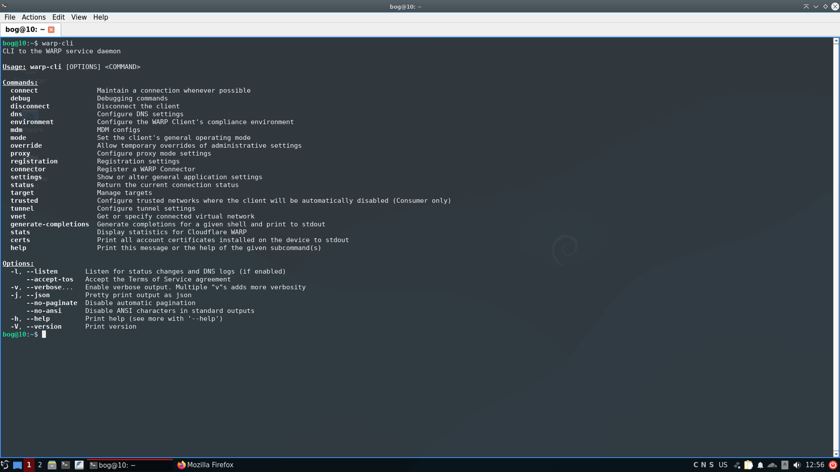 WARP instalado com sucesso.