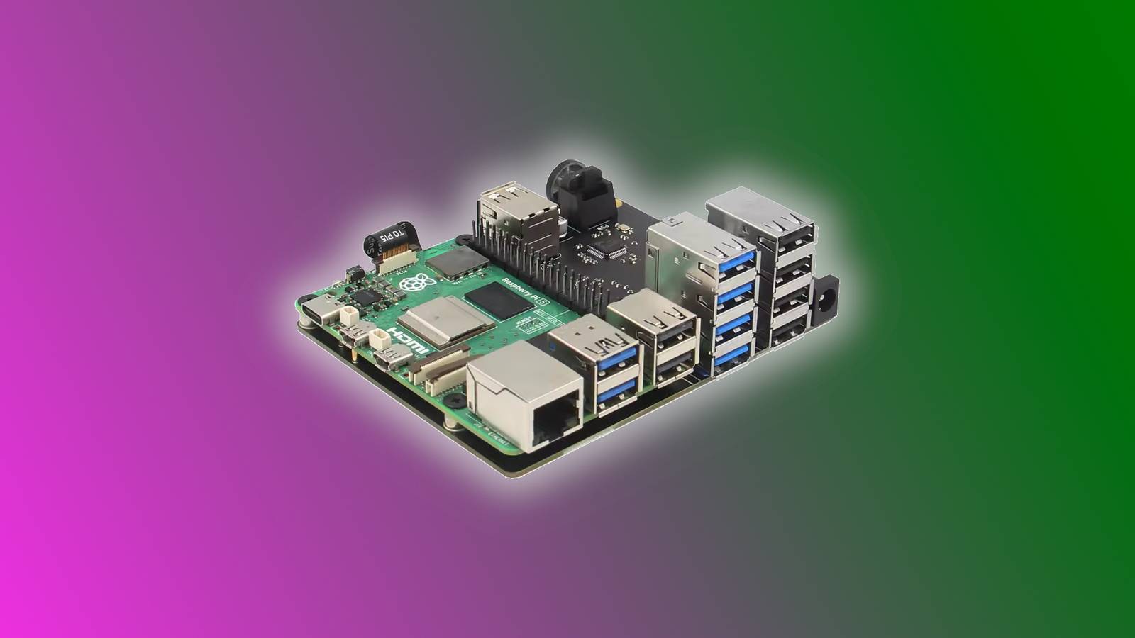 This Raspberry Pi 5 expansion board gives you 14 USB ports