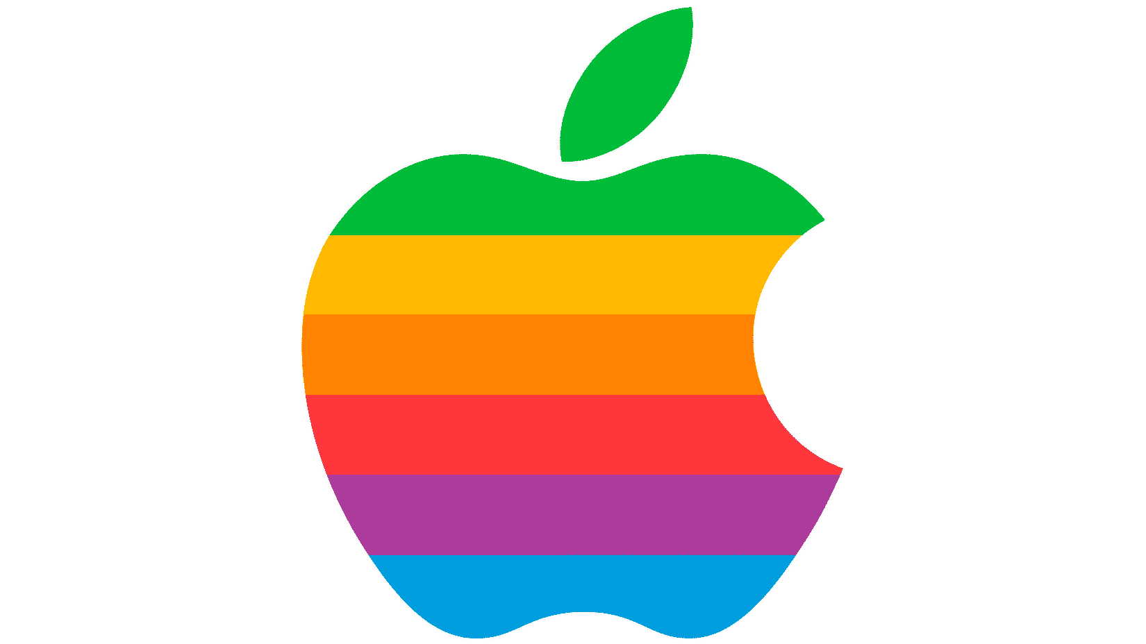 Смугастий логотип Apple.