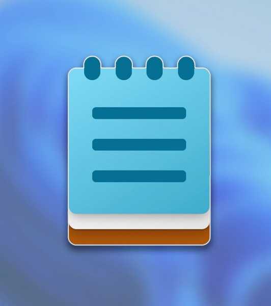 The Windows 11 Notepad logo icon.