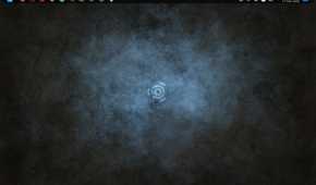 Ubuntu Studio 20.10's default desktop with a panel at the top.