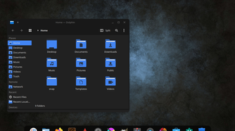 Ubuntu Studio 25.10's optional macOS-like layout.