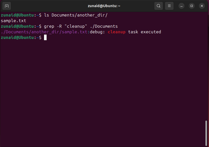 Usando o sinalizador -R do grep para pesquisas recursivas em subdiretórios