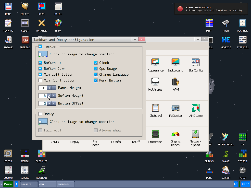 Customizing the look and feel of KolibriOS.