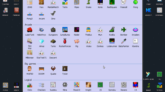 KolibriOS game center.