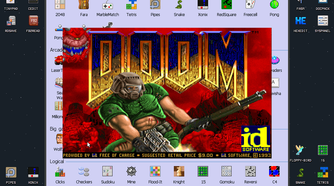 Running Doom on KolibriOS.