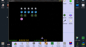 Classic Invaders on KolibriOS.