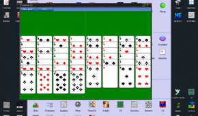 FreeCell on KolibriOS.