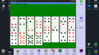 FreeCell on KolibriOS.