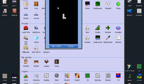 Playing Tetris on KolibriOS.