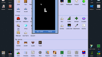 Playing Tetris on KolibriOS.