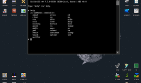 Different KolibriOS shell commands.