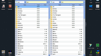 The default file manager on KolibriOS.