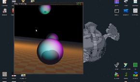 KolibriOS ray-tracing demo.