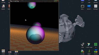 KolibriOS ray-tracing demo.