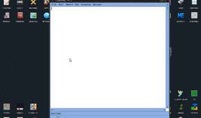 Tinypad text editor on KolibriOS.