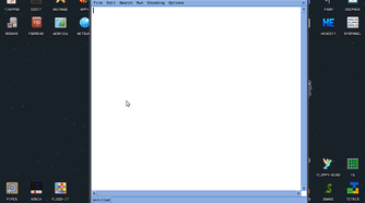 Tinypad text editor on KolibriOS.