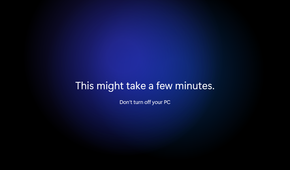 Windows 11 finishes the installation before dropping me into the desktop.