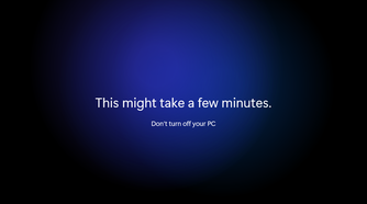 Windows 11 finishes the installation before dropping me into the desktop.