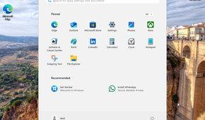 Windows 11 shows an ad for WhatsApp.