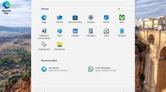 Windows 11 shows an ad for WhatsApp.
