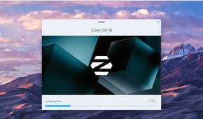 Installing ZorinOS.